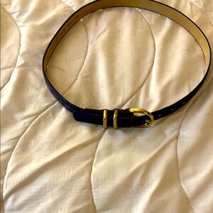 Elegant Blue and Gold Women's snakeskin Belt